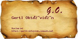 Gertl Oktávián névjegykártya